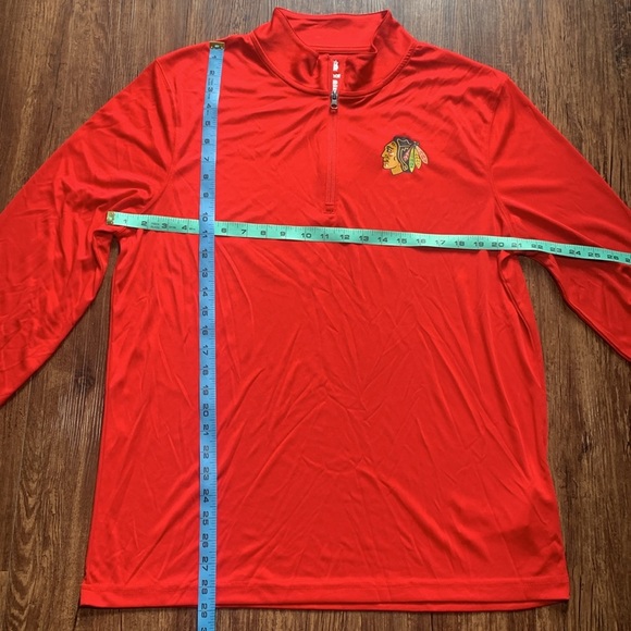 Chicago Blackhawks NHL Quarter-Zip Jacket Red Size Large NWT - Picture 9 of 12